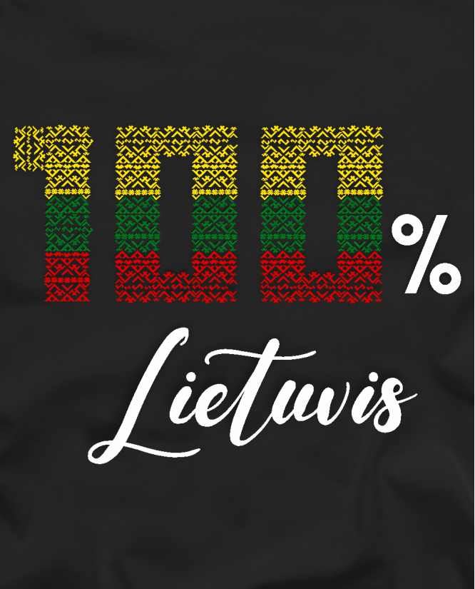 Marškinėliai 100% lietuvis